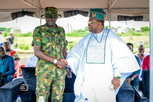 Ajadi celebrates promotion of over sixty (60) soldiers from private ranks to Warrant Officers at the 174 Battalion of the Nigeria Army at Odogunyan, Lagos.