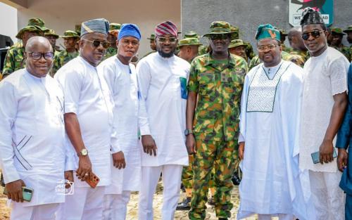 Ajadi celebrates promotion of over sixty (60) soldiers from private ranks to Warrant Officers at the 174 Battalion of the Nigeria Army at Odogunyan, Lagos.