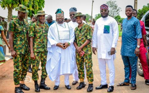 Ajadi celebrates promotion of over sixty (60) soldiers from private ranks to Warrant Officers at the 174 Battalion of the Nigeria Army at Odogunyan, Lagos.